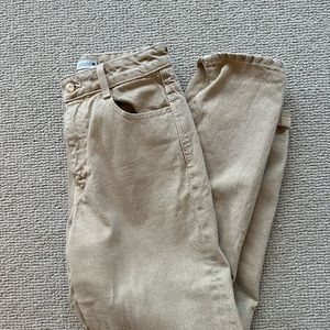 zara tan jeans